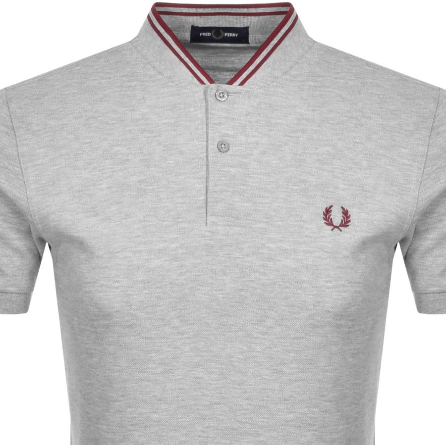 Alternative Image for ProductFred Perry Bomber Collar Polo T Shirt Grey2